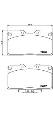 Передние тормозные колодки P54019 Brembo