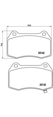 Тормозные колодки Brembo P56047