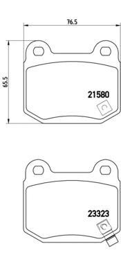 P56048 Brembo sapatas do freio traseiras de disco