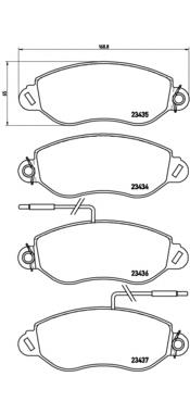 P56042 Brembo sapatas do freio dianteiras de disco