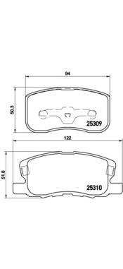 Передние тормозные колодки P54046 Brembo