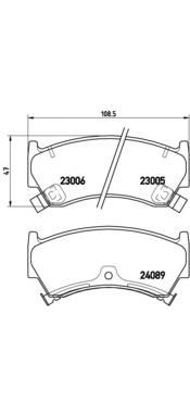 P56026 Brembo sapatas do freio dianteiras de disco