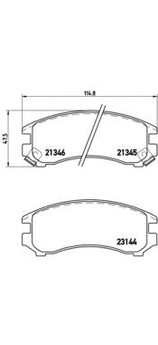 P 56 018 Brembo sapatas do freio dianteiras de disco