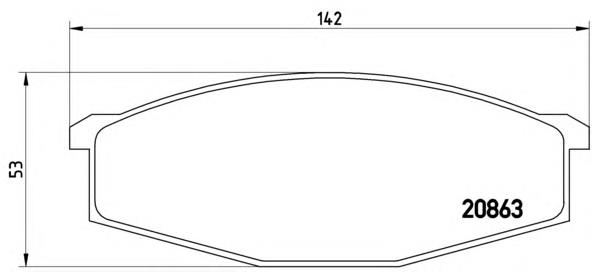 Передние тормозные колодки P56015 Brembo