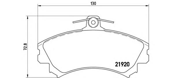 P50055 Brembo sapatas do freio dianteiras de disco