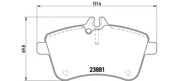 P50057 Brembo sapatas do freio dianteiras de disco