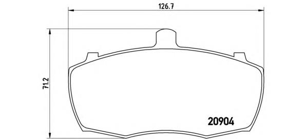 P52012 Brembo sapatas do freio dianteiras de disco