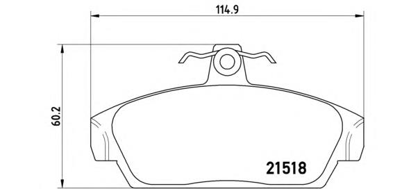 P52015 Brembo sapatas do freio dianteiras de disco