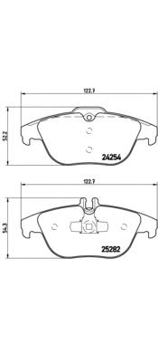 P50104 Brembo sapatas do freio traseiras de disco