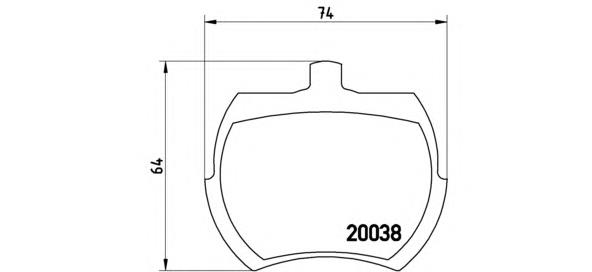 Передние тормозные колодки P52002 Brembo