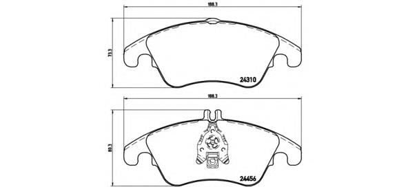 P50069 Brembo sapatas do freio dianteiras de disco