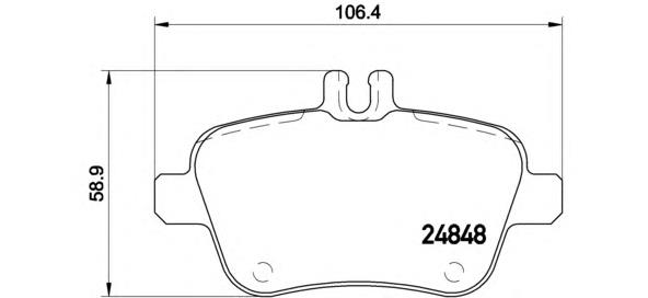 P50091 Brembo sapatas do freio traseiras de disco