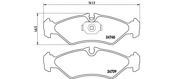 P50081 Brembo sapatas do freio traseiras de disco