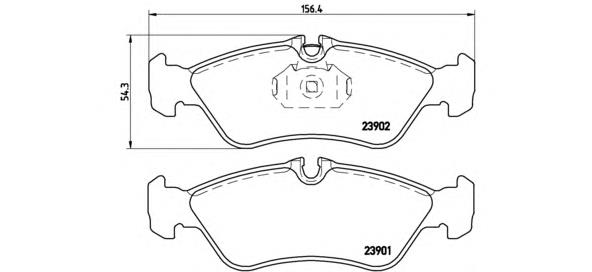 P50082 Brembo sapatas do freio traseiras de disco