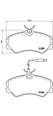 P23023 Brembo sapatas do freio dianteiras de disco