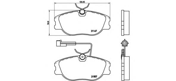 Sapatas do freio dianteiras de disco P23043 Brembo