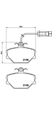 P23044 Brembo sapatas do freio dianteiras de disco