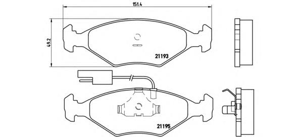 P23039 Brembo sapatas do freio dianteiras de disco