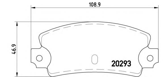 Задние тормозные колодки P23008 Brembo