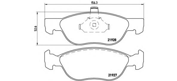 P23081 Brembo sapatas do freio dianteiras de disco