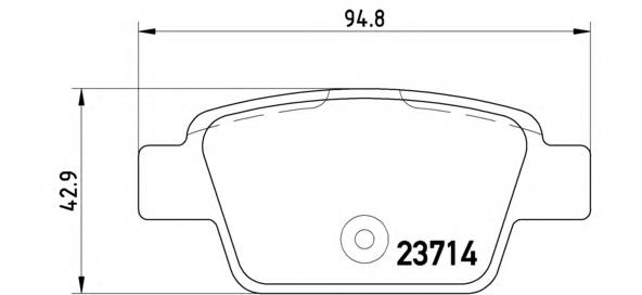 P23080 Brembo sapatas do freio traseiras de disco