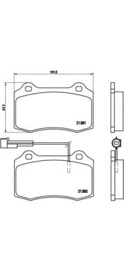 Sapatas do freio dianteiras de disco P23052 Brembo