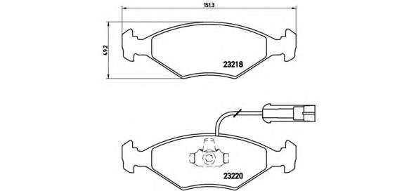 P23056 Brembo sapatas do freio dianteiras de disco