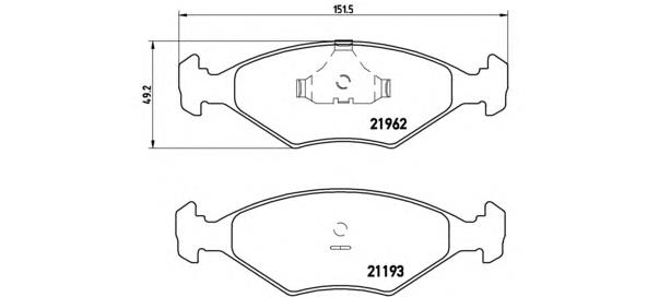 P23055 Brembo sapatas do freio dianteiras de disco