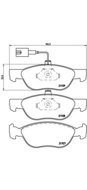 P23070 Brembo sapatas do freio dianteiras de disco