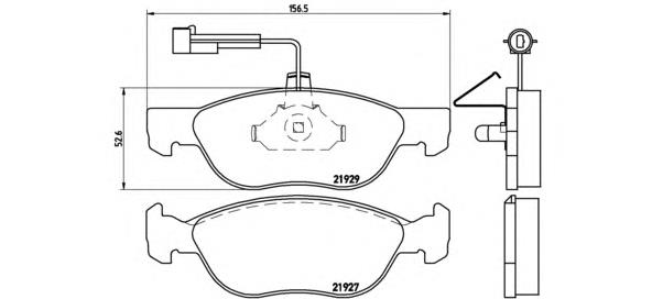 Тормозные колодки Brembo P23071