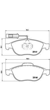 P23075 Brembo sapatas do freio dianteiras de disco