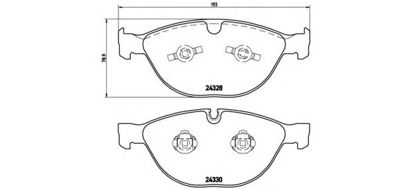 P06066 Brembo sapatas do freio dianteiras de disco