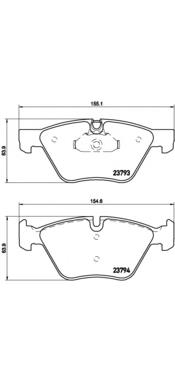 P06057 Brembo sapatas do freio dianteiras de disco