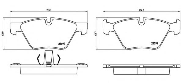 P06060 Brembo Колодки передние