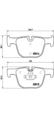 P06072 Brembo sapatas do freio traseiras de disco