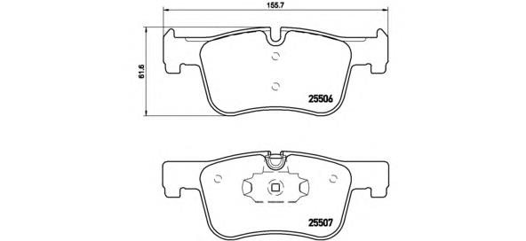 P06070 Brembo sapatas do freio dianteiras de disco