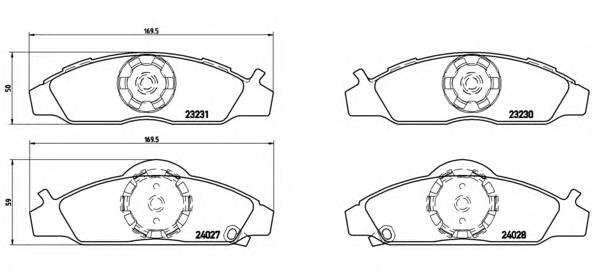 Купить P15008 Brembo Колодки тормозные