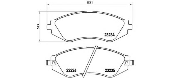 P15002 Brembo sapatas do freio dianteiras de disco