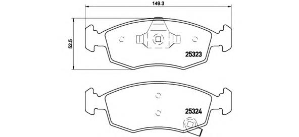 P11031 Brembo sapatas do freio dianteiras de disco