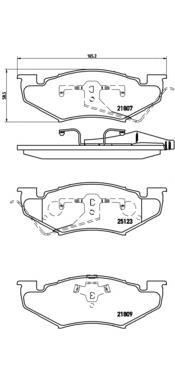 P11020 Brembo sapatas do freio dianteiras de disco