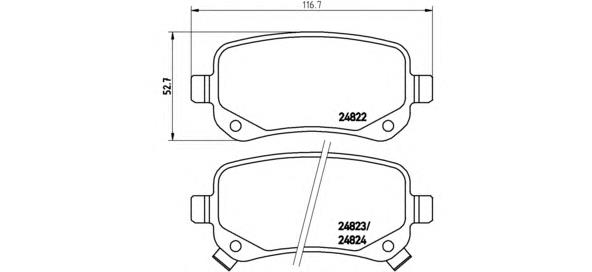 Купить P11021 Brembo Колодки тормозные задние, дисковые