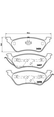 P11014 Brembo sapatas do freio traseiras de disco