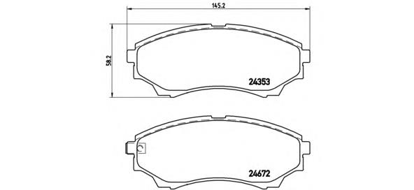 P24086 Brembo sapatas do freio dianteiras de disco