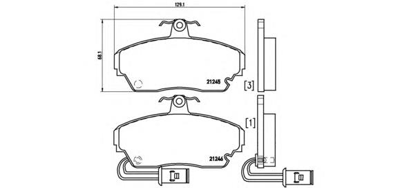 P28014 Brembo sapatas do freio dianteiras de disco