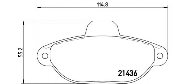 P24147 Brembo sapatas do freio dianteiras de disco