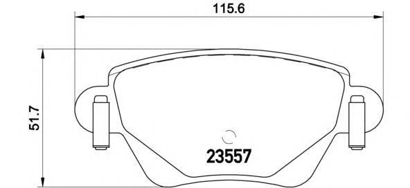 P24059 Brembo sapatas do freio traseiras de disco