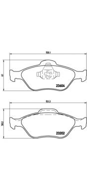 P24055 Brembo sapatas do freio dianteiras de disco