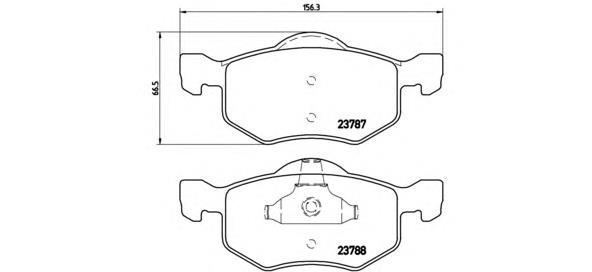 P24056 Brembo sapatas do freio dianteiras de disco