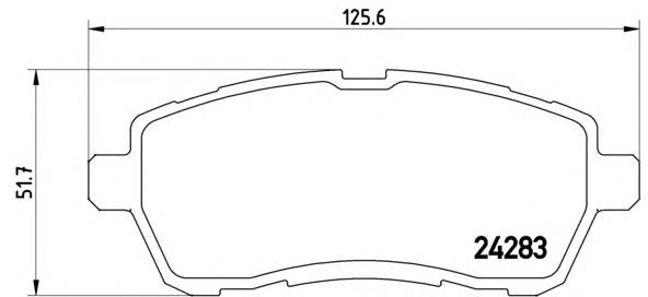 P24072 Brembo sapatas do freio dianteiras de disco