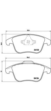 Тормозные колодки Brembo P24076